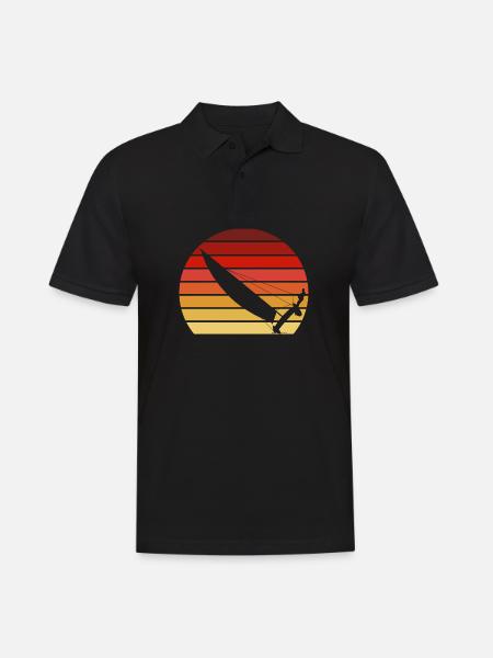 Catamaran in the sunset - Men's Polo Shirt - black