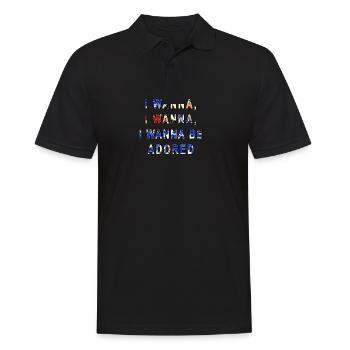 I Wanna Be Adored - Men's Polo Shirt - black - Front - Kai (181cm)
