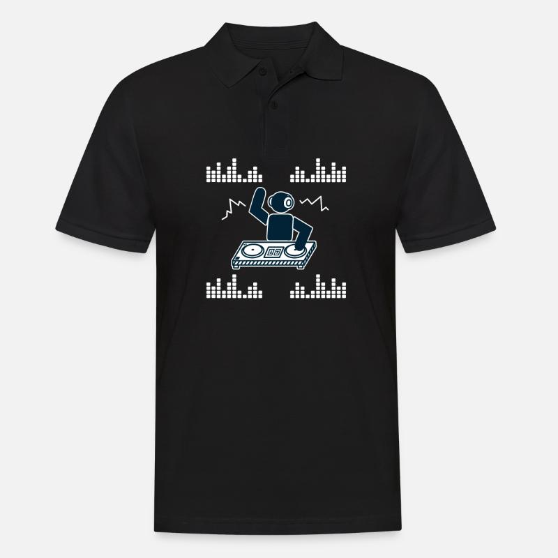 Techno Hardstyle Rave-Design Herren Damen Geschenk - Männer Poloshirt - Schwarz