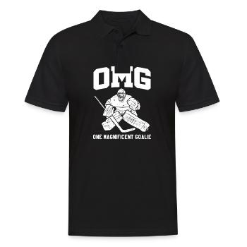 Ice hockey goalkeeper goalie hockey keeper gift - Men's Polo Shirt - black - Front - Kai (181cm)