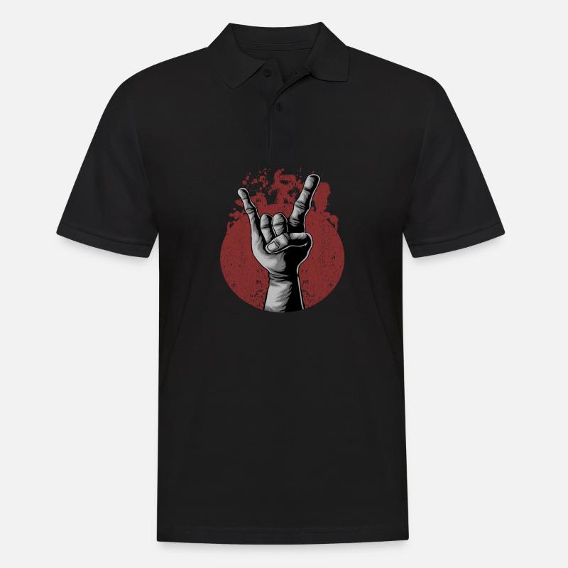 Hardrock geschenk - Männer Poloshirt - Schwarz