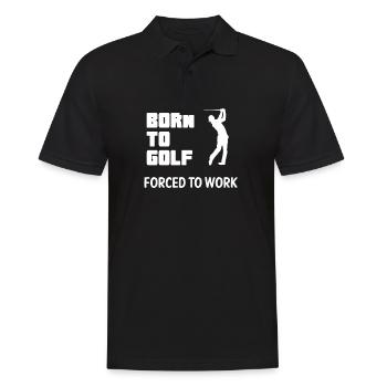 Golf golfing golfer golf ball golfing golf player - Men's Polo Shirt - black - Front - Kai (181cm)