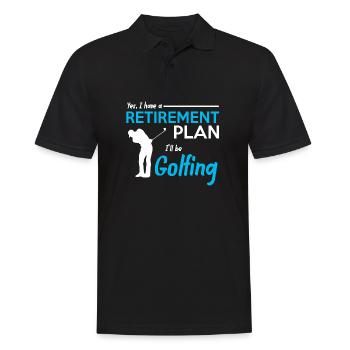 Golf golfing golfer golf ball golfing golf player - Men's Polo Shirt - black - Front - Kai (181cm)