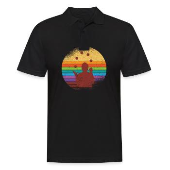 Jongleur jongleur rétro vintage - Polo Homme - noir - Devant - Kai (181cm)