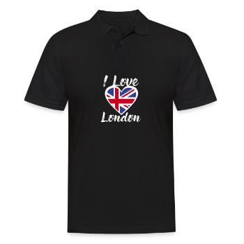 J'adore Londres - Polo Homme - noir - Devant - Kai (181cm)