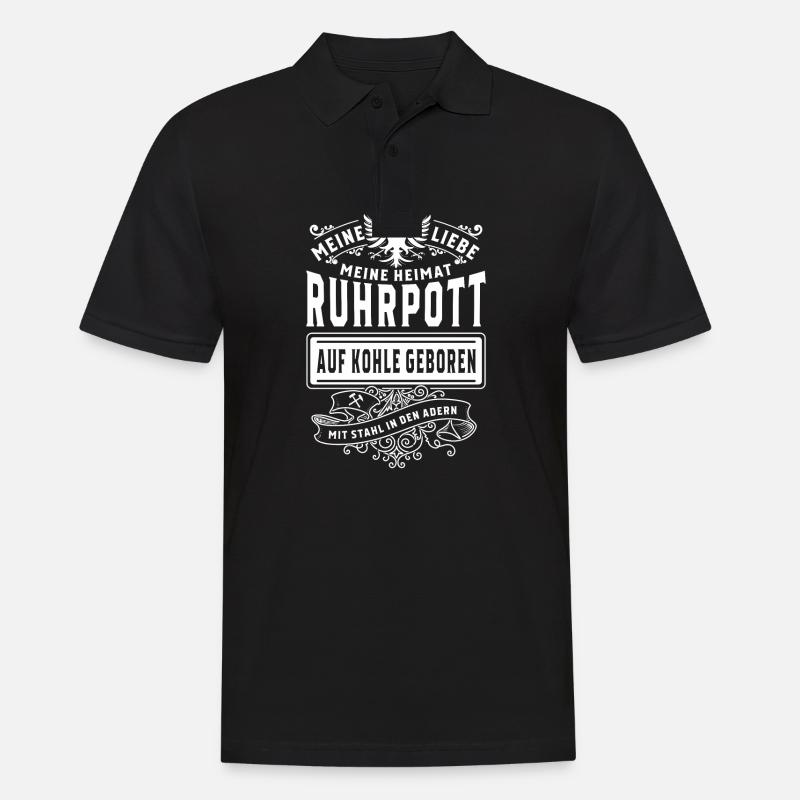 Ruhrpott Emblem - Männer Poloshirt - Schwarz