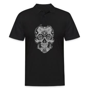 Crâne crâne crâne tête squelette crâne - Polo Homme - noir - Devant - Kai (181cm)