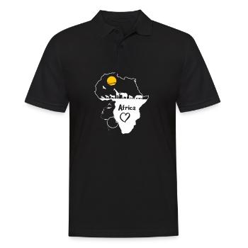 Afrique - Polo Homme - noir - Devant - Kai (181cm)