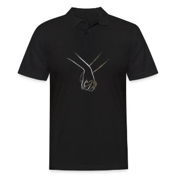 America Anti-Racism Together Against Violence Love - Men's Polo Shirt - black - Front - Kai (181cm)