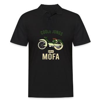 Coole Jungs fahren Mofa - Männer Poloshirt - Schwarz - Vorne - Kai (181cm)