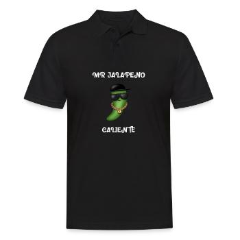 Jalapeno pepperoni chili chilli pepper gift - Men's Polo Shirt - black - Front - Kai (181cm)