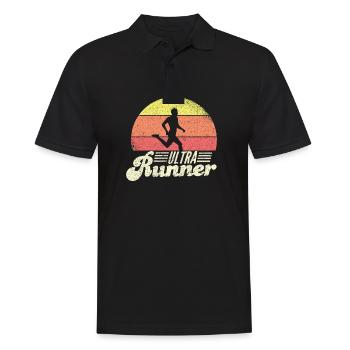 Ultra Runner Classic Retro Vintage UltraMarathon - Men's Polo Shirt - black - Front - Kai (181cm)