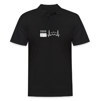 Cone heartbeat - Men's Polo Shirt - black - Front - Kai (181cm)