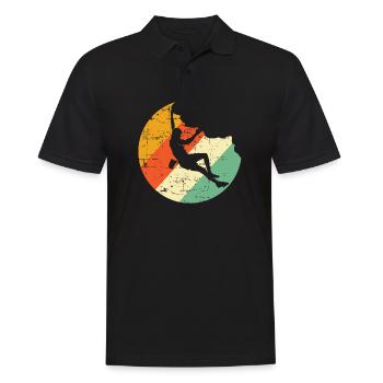 Cool Rock Climbing Shirt Mountain Climbing Grimpeur - Polo Homme - noir - Devant - Kai (181cm)