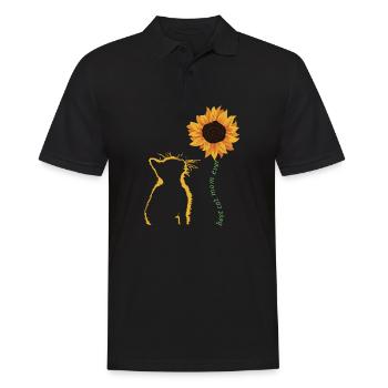 Best Cat Mom Ever Sunflower Cat Mom Sunflower - Men's Polo Shirt - black - Front - Kai (181cm)