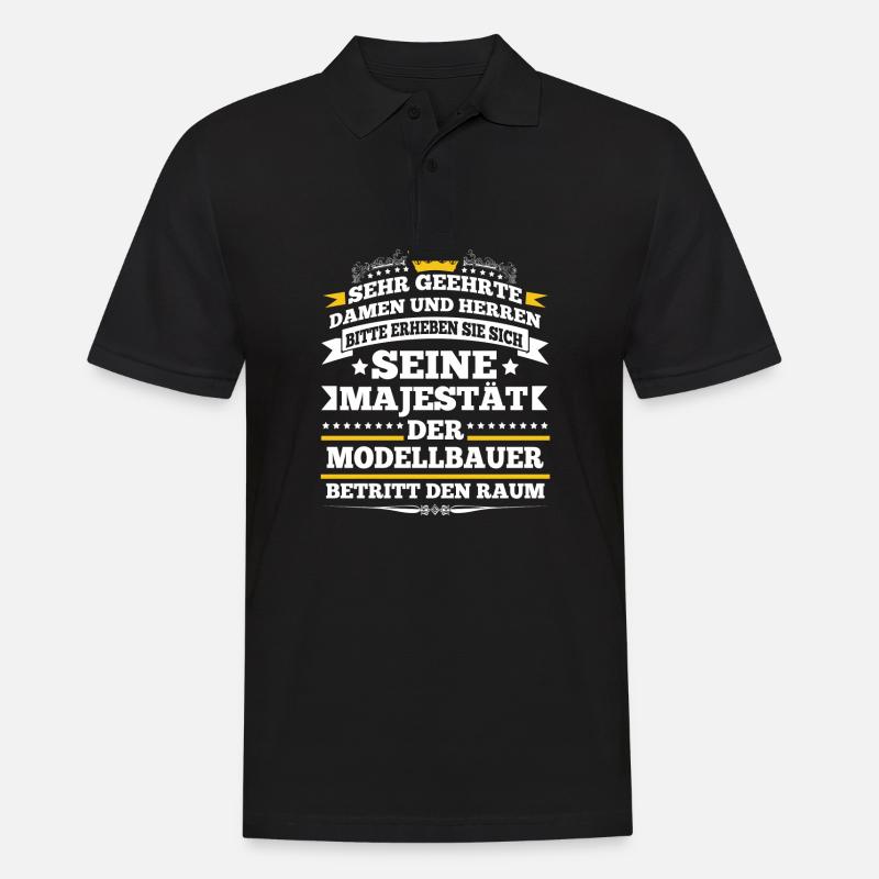 Der Modellbauer Betritt Den Raum Modellbau - Männer Poloshirt - Schwarz