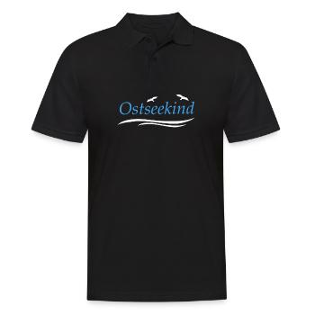 Ostsee Kind Küste Urlaub Strand Möwen Motiv - Männer Poloshirt - Schwarz - Vorne - Kai (181cm)