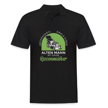 Rasenflüsterer Hobbygärtner Platzwart Greenkeeper - Männer Poloshirt - Schwarz - Vorne - Kai (181cm)