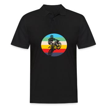 Motocross motocross moto vêtements de motocross - Polo Homme - noir - Devant - Kai (181cm)