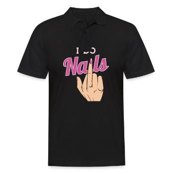 Nail designer nail designer gift nail salon - Men's Polo Shirt - black - Front - Kai (181cm)