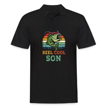 Cool Son Shirt - Angeln Son Shirt - Fisherman Sh - Männer Poloshirt - Schwarz - Vorne - Kai (181cm)