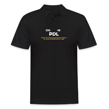 Pflegedienstleitung PDL Recht Geschenk Pflege - Männer Poloshirt - Schwarz - Vorne - Kai (181cm)