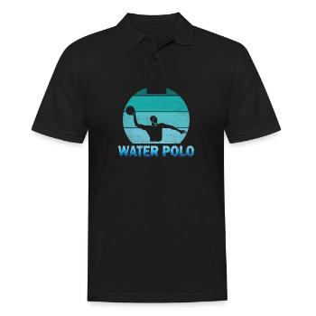 Wasserballer Wasserballspieler Wasserball Geschenk - Männer Poloshirt - Schwarz - Vorne - Kai (181cm)