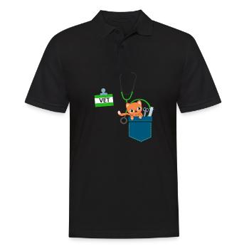 Hunde-Tierarzt - Tierarzt - Männer Poloshirt - Schwarz - Vorne - Kai (181cm)