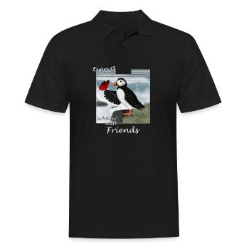 Everything is Better With Friends Vintage Vogel - Men's Polo Shirt - black - Front - Kai (181cm)