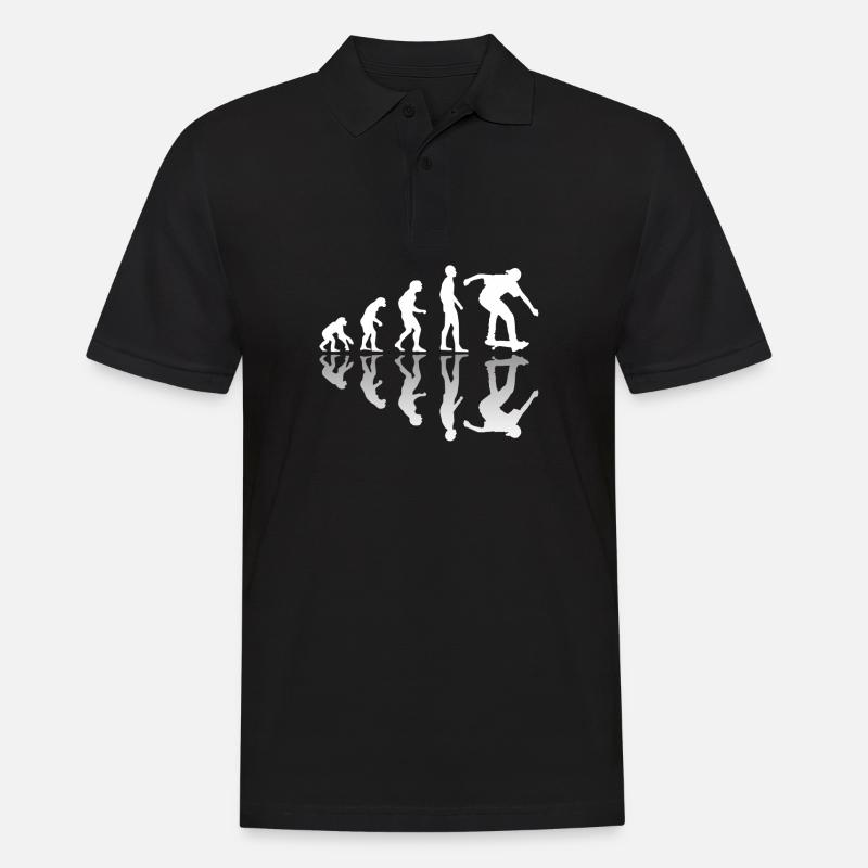 Skateboard Evolution Skater Skating - Polo Homme - noir