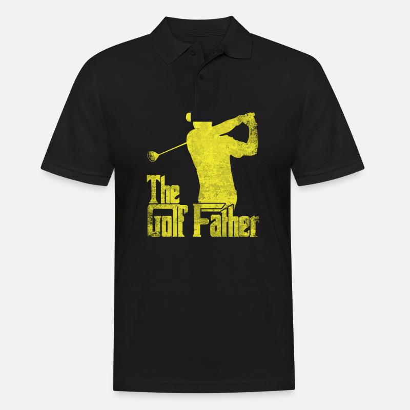 Golf Golfplatz Golfschläger - Männer Poloshirt - Schwarz