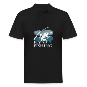 Fly fishing - Men's Polo Shirt - black - Front - Kai (181cm)