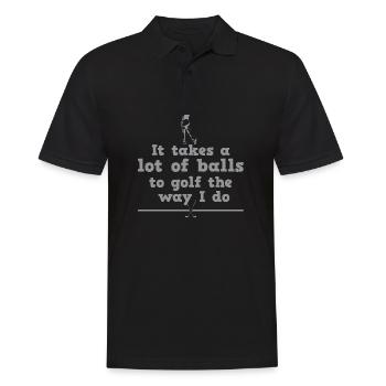 Golf golf father golf player - Men's Polo Shirt - black - Front - Kai (181cm)