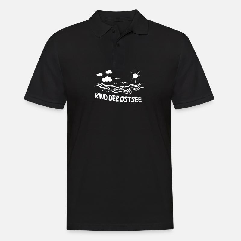 Kind der Ostsee - Männer Poloshirt - Schwarz