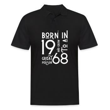 geboren in 1968 Geburtstag von Freunden & Familie - Männer Poloshirt - Schwarz - Vorne - Kai (181cm)