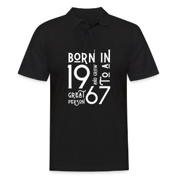 geboren in 1967 Geburtstag von Freunden & Familie - Männer Poloshirt - Schwarz - Vorne - Kai (181cm)