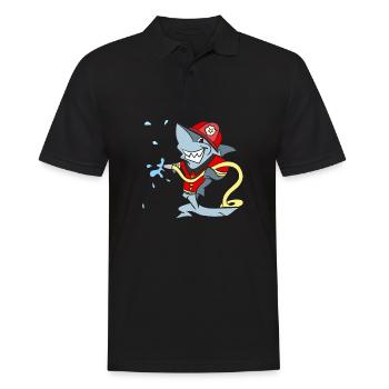 Fire brigade Hai in action against the fire - Men's Polo Shirt - black - Front - Kai (181cm)