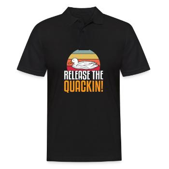 duck - Men's Polo Shirt - black - Front - Kai (181cm)