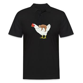Chemise de paresseuse drôle - Chemise de poulet - Sloth Lover Gi - Polo Homme - noir - Devant - Kai (181cm)