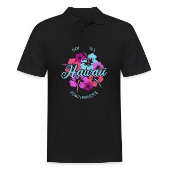 Hawaii Good Vibes Beach Paradise - Männer Poloshirt - Schwarz - Vorne - Kai (181cm)