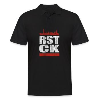 RSTCK Rostock - Männer Poloshirt - Schwarz - Vorne - Kai (181cm)