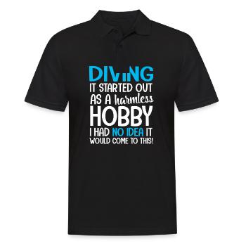 Scuba Diving Diving Snorkeling Diver Divers - Men's Polo Shirt - black - Front - Kai (181cm)