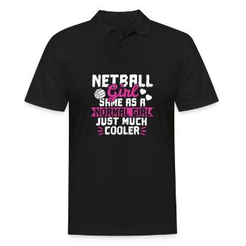 Netball girl - Men's Polo Shirt - black - Front - Kai (181cm)