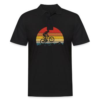 Biking Cycling Biker Gift - Men's Polo Shirt - black - Front - Kai (181cm)