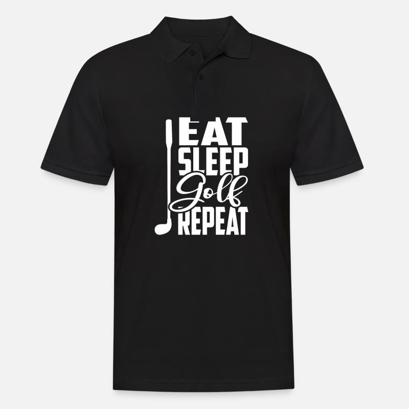 Golf - Männer Poloshirt - Schwarz