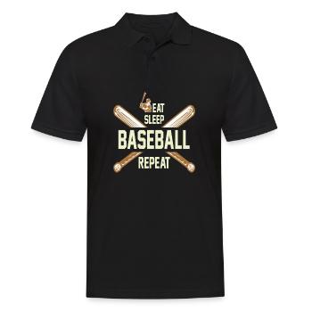Baseball - Männer Poloshirt - Schwarz - Vorne - Kai (181cm)