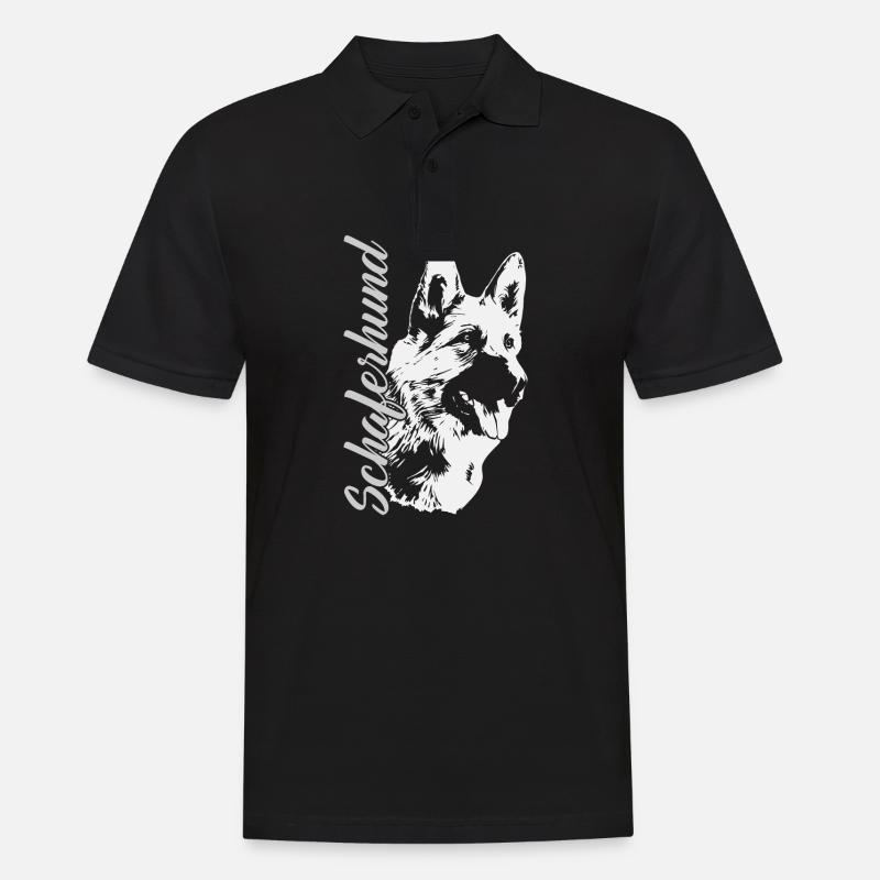 Schäferhund - Männer Poloshirt - Schwarz
