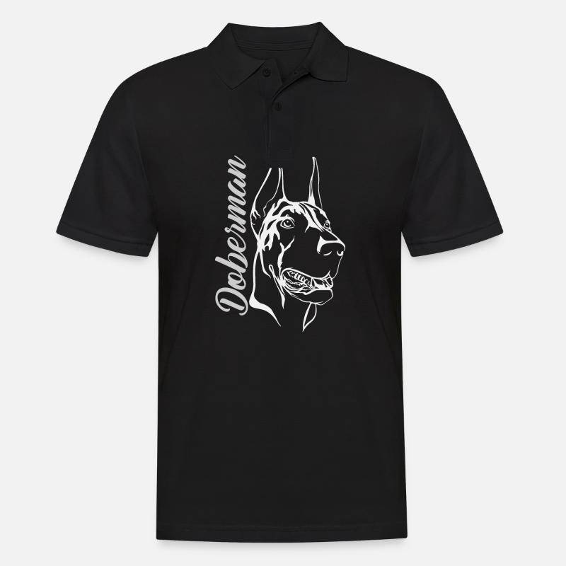 Dobermann Doberman - Männer Poloshirt - Schwarz