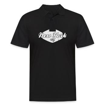 New York City rétro - Polo Homme - noir - Devant - Kai (181cm)
