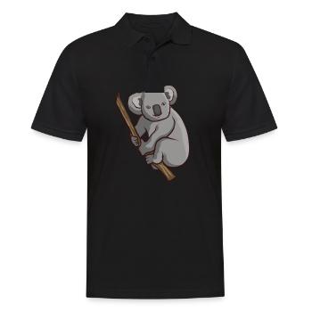 Koala bear - Men's Polo Shirt - black - Front - Kai (181cm)